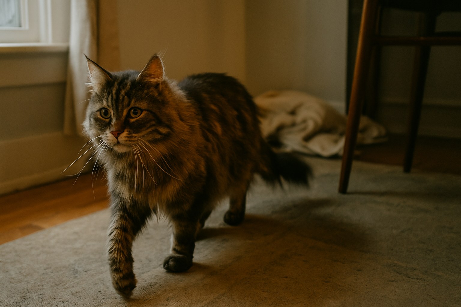 Mano che cambia acqua fresca in una ciotola di ceramica per gatto