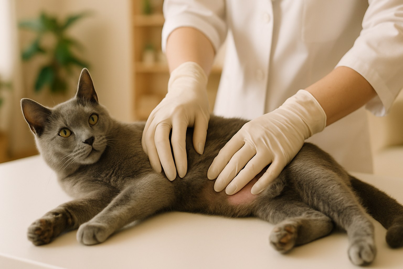 Gatto che si gratta vicino alla ciotola del cibo