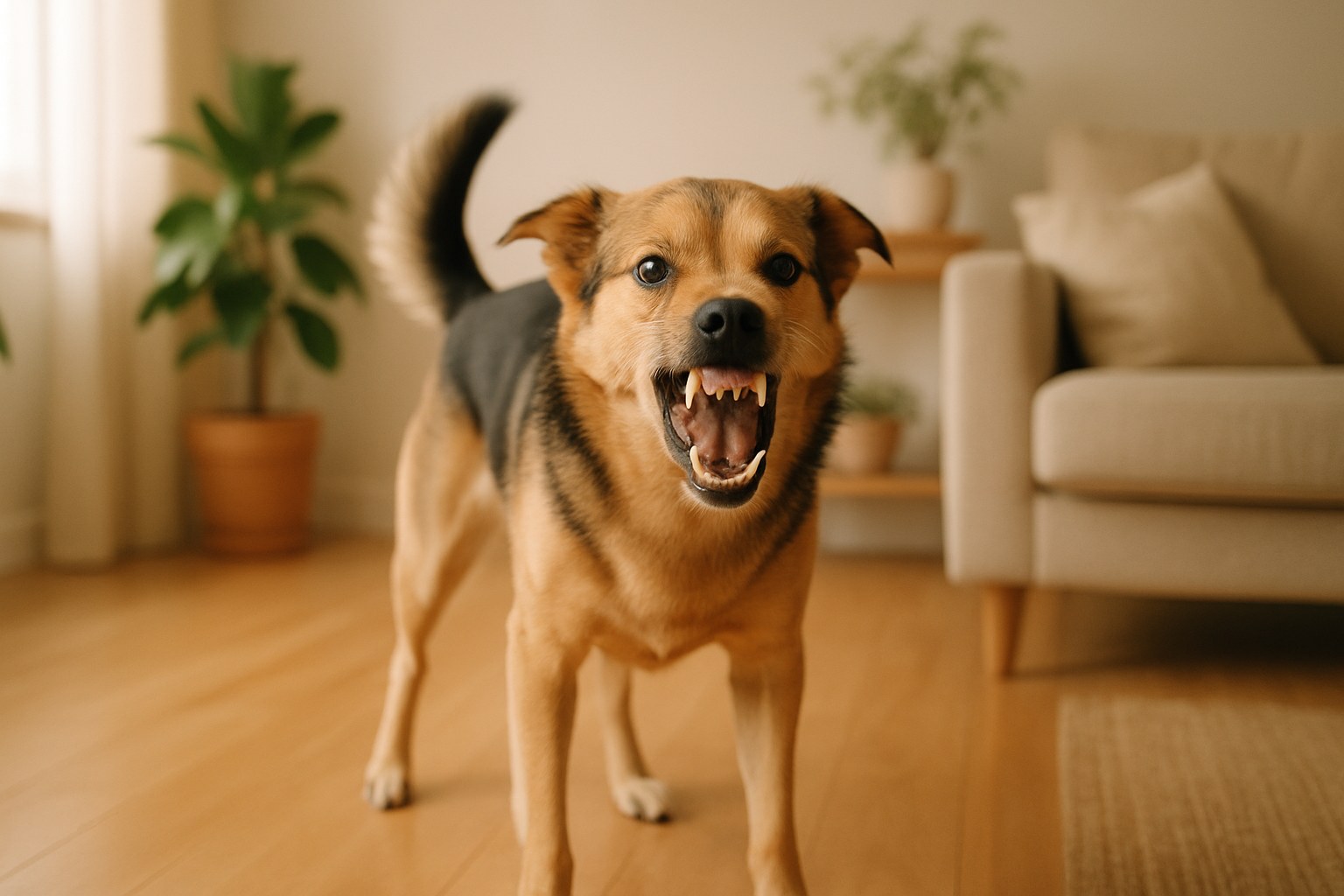 Cane con comportamento aggressivo in ambiente domestico