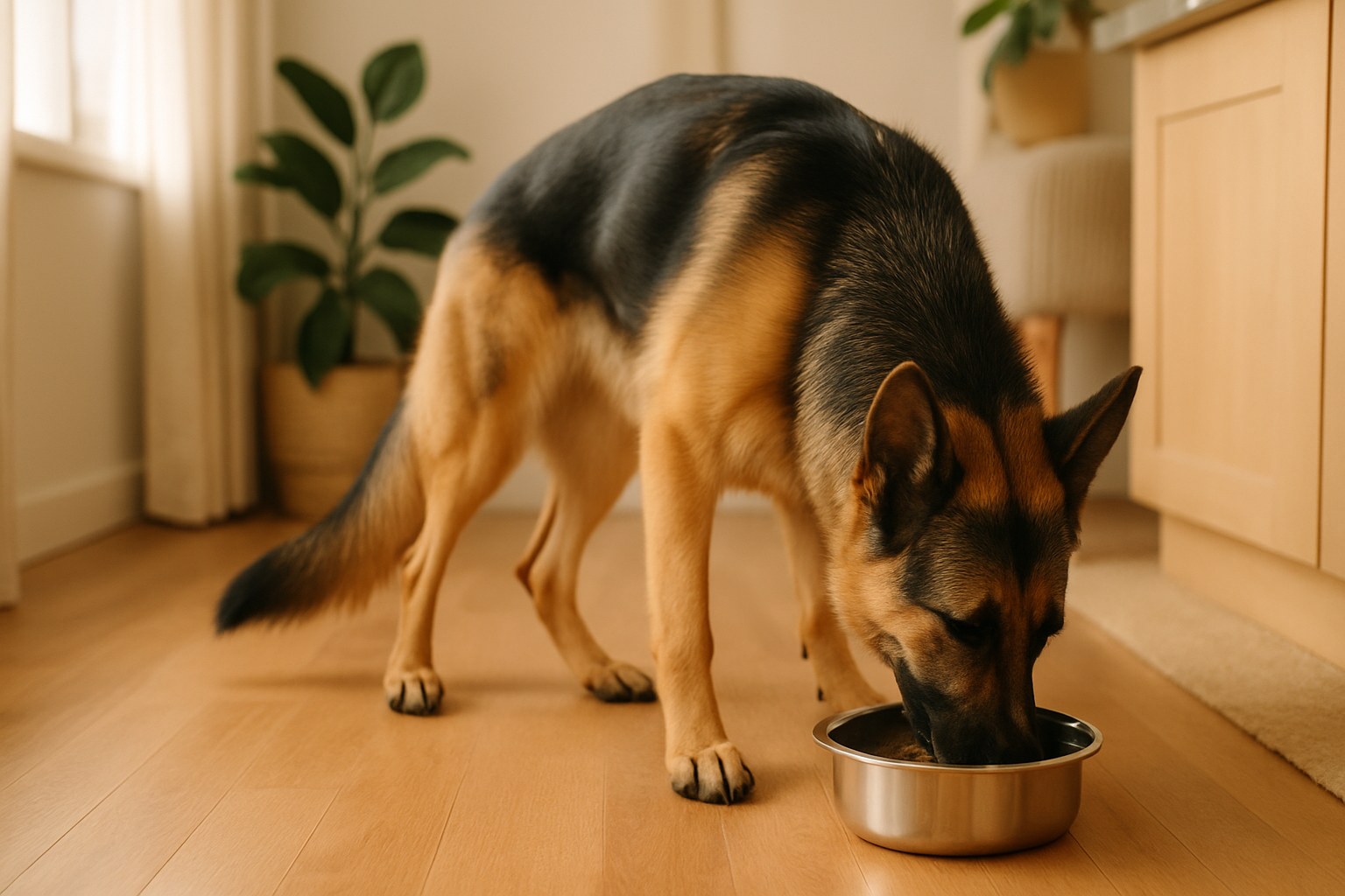 Cane curioso che annusa cioccolato e uva sul tavolo della cucina