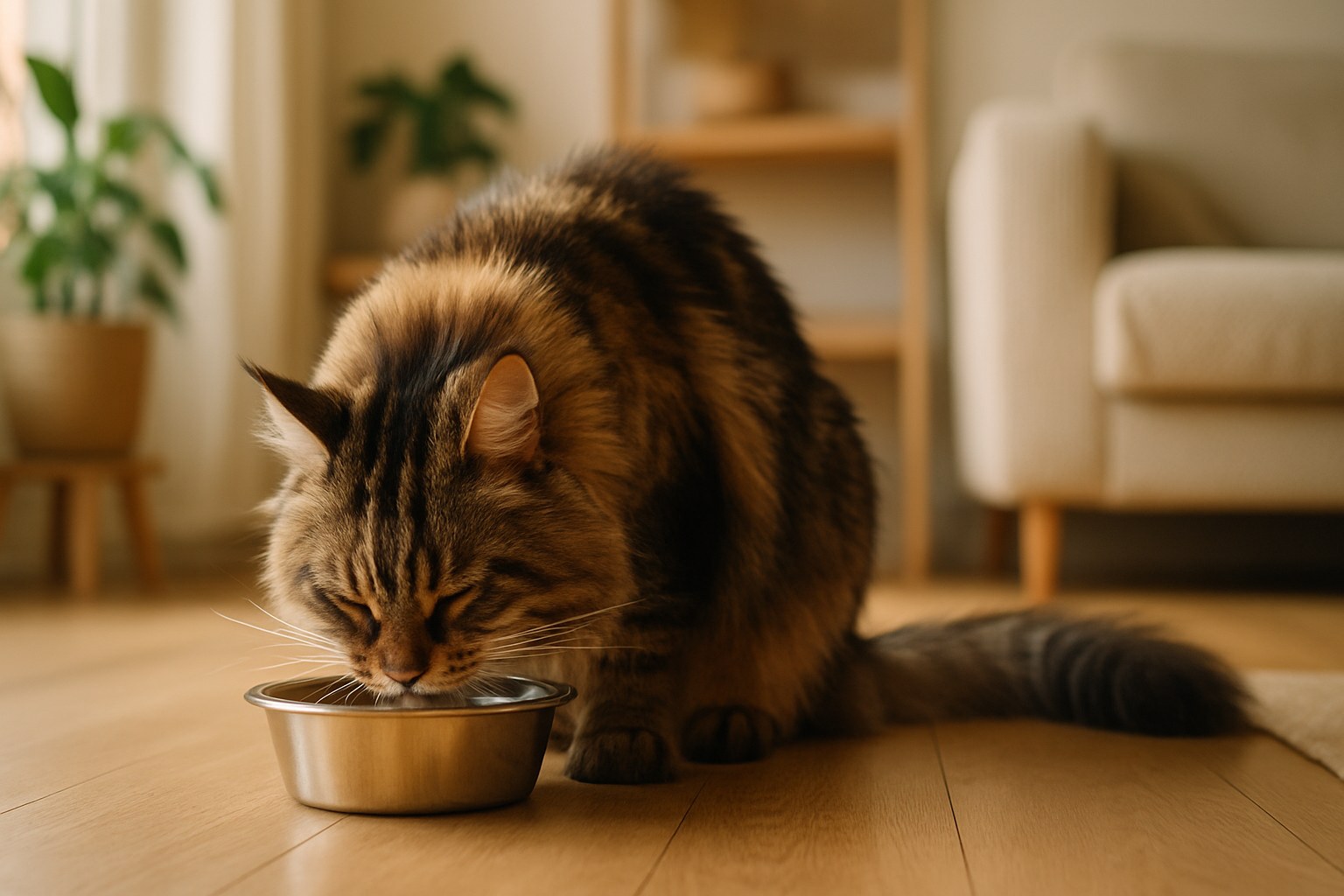Due ciotole affiancate: una con paté umido e una con crocchette per gatti