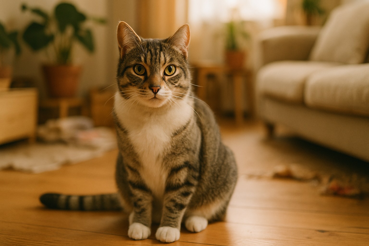 Gatto soriano accoccolato dentro una scatola di cartone marrone