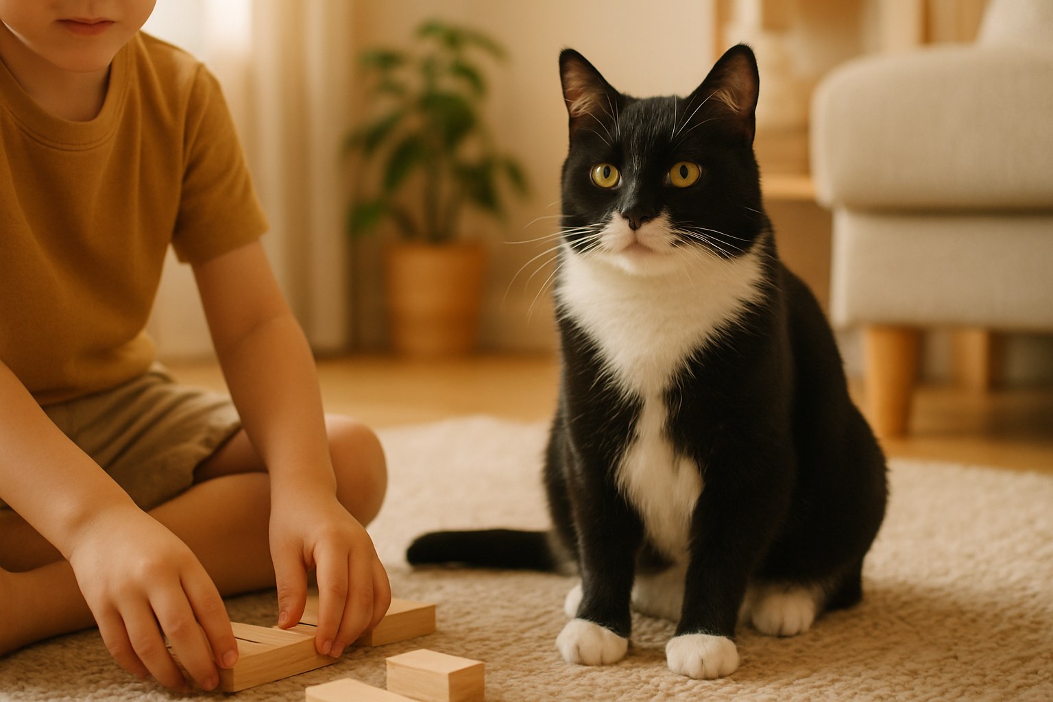 Gatto e bambini: 7 regole per una convivenza sicura