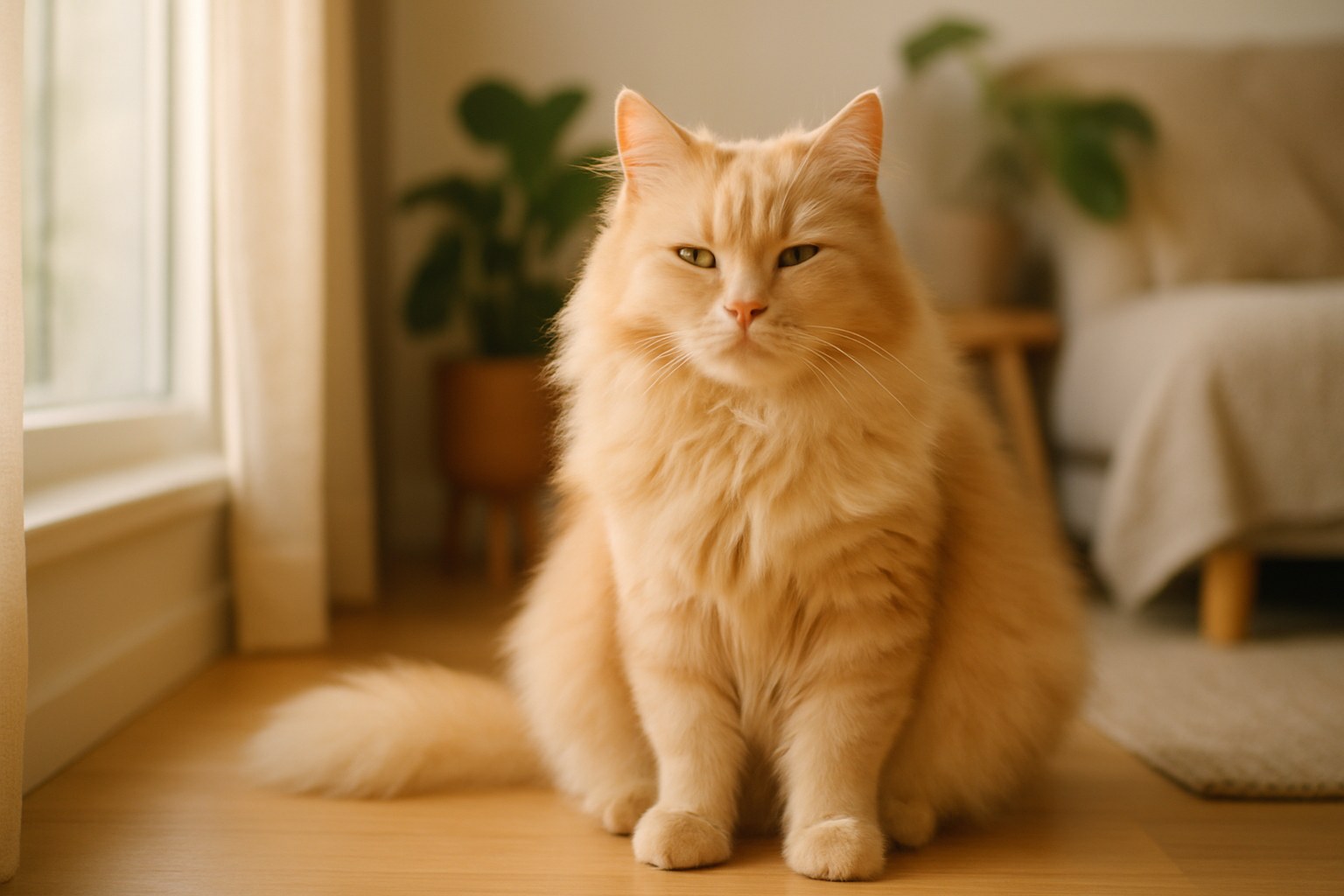 Gatto su davanzale di finestra protetta con rete antifuga