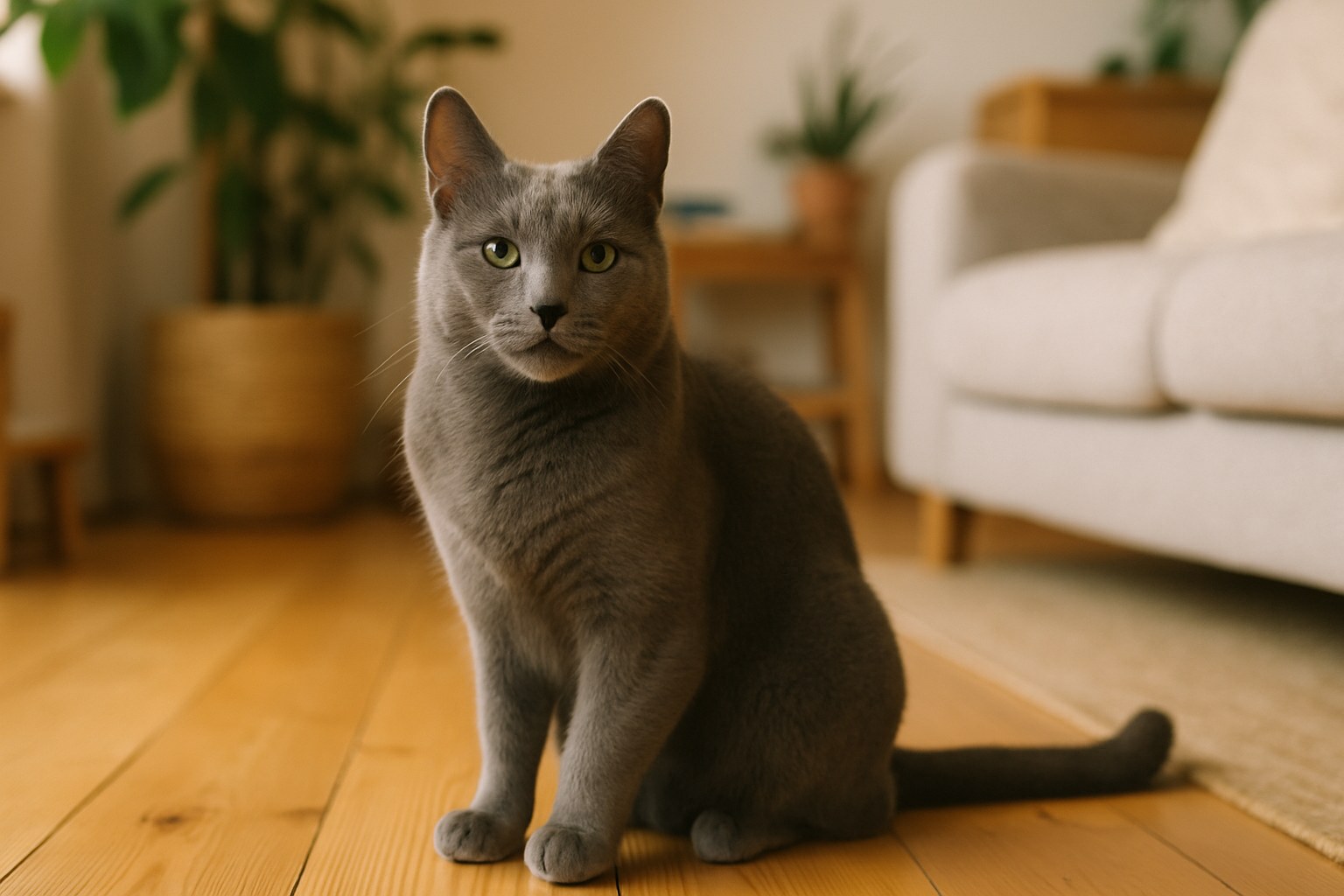 Gatto soriano che porta una preda al padrone con sguardo orgoglioso