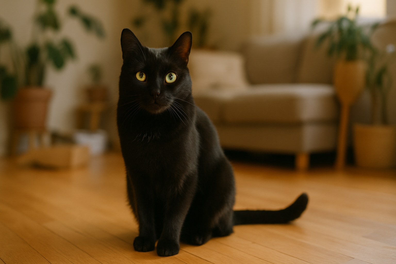 Gatto che lecca delicatamente la mano del padrone con occhi semichiusi