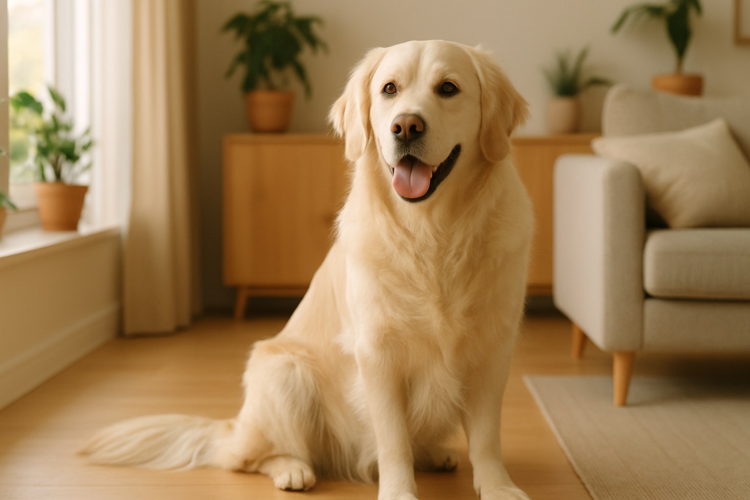 Cane labrador che lavora su un puzzle di ricerca con snack nascosti