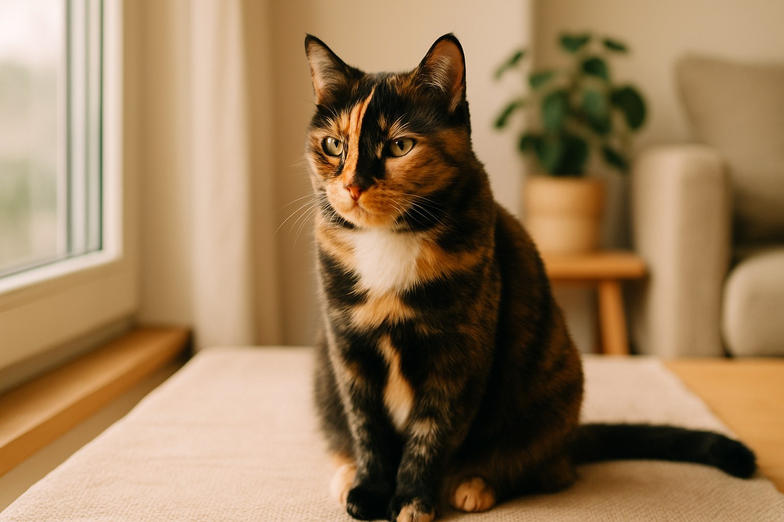 Pet sitter che gioca con un gatto durante una visita a domicilio