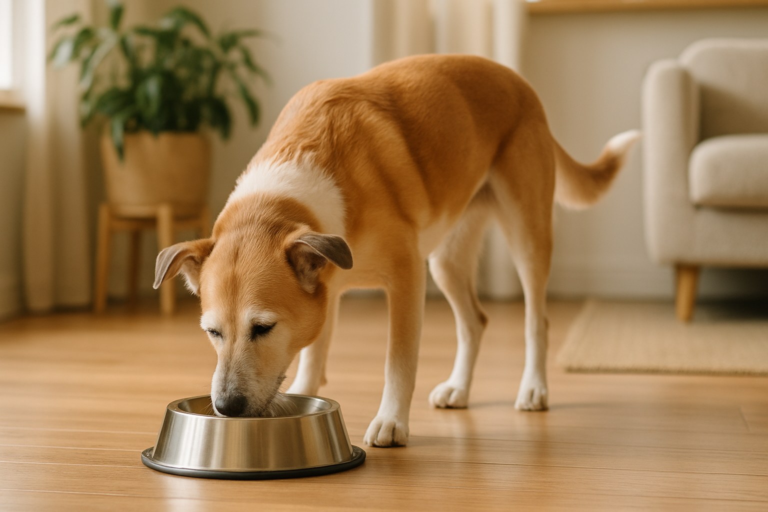 Diversi snack di qualità per cani in pacchetti su tavolo