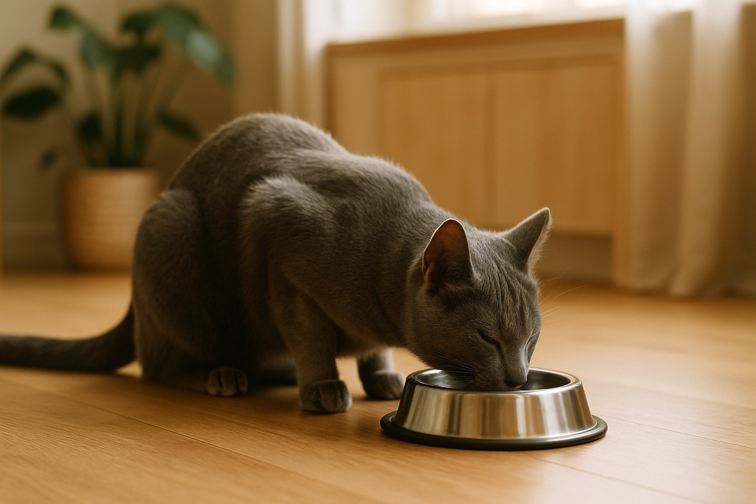 Scatoletta aperta di tonno con gatto curioso che la annusa