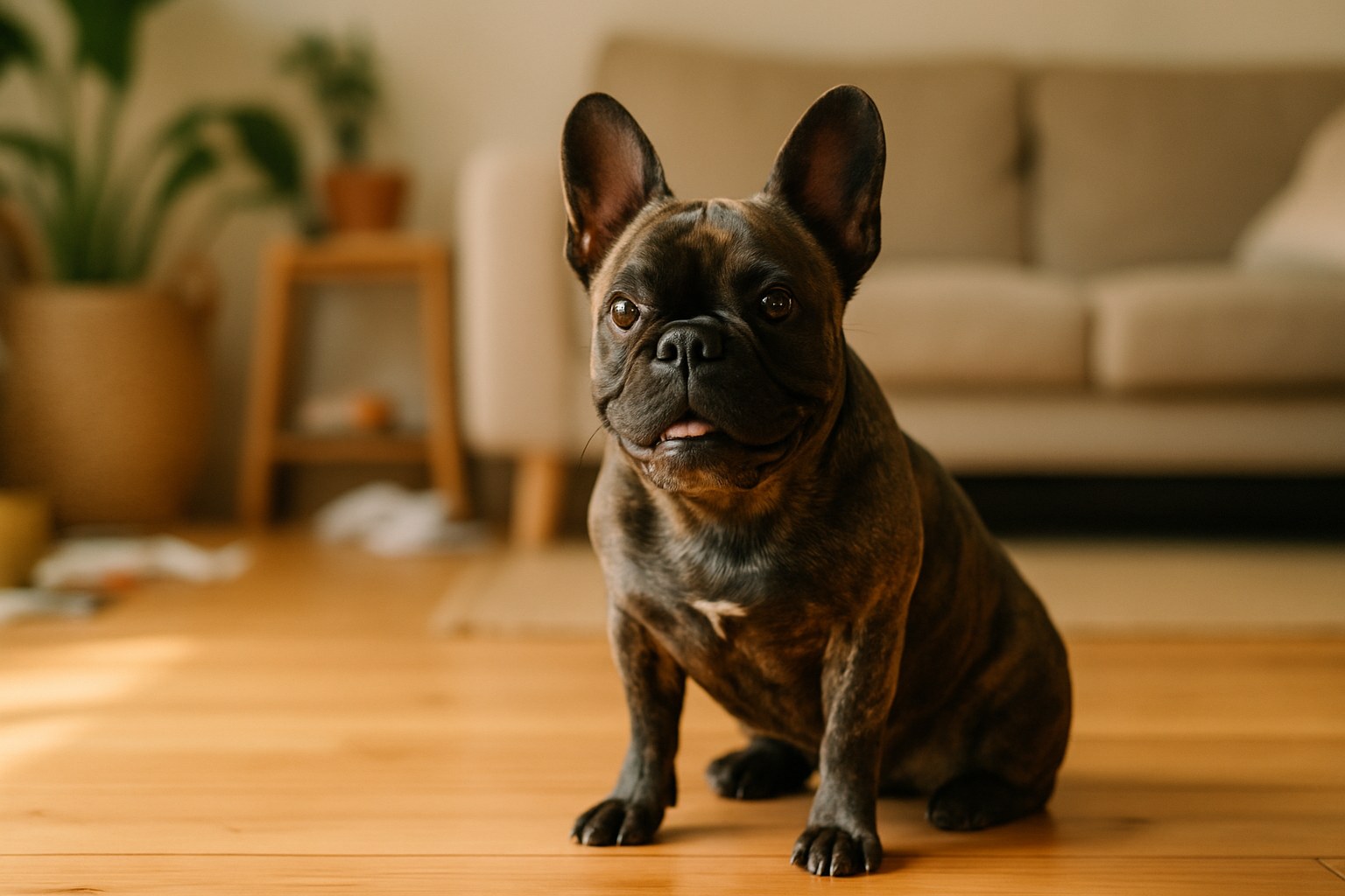 Cane teso e visibilmente stressato in una situazione affollata